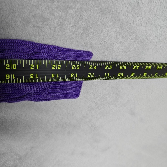 Lauren Ralph Lauren Womens Purple Cable-Knit V-Neck Sweater Size Petite Medium - Picture 7 of 8